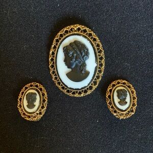 Vintage Broach and Clip Eartimgs